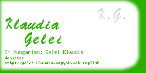 klaudia gelei business card